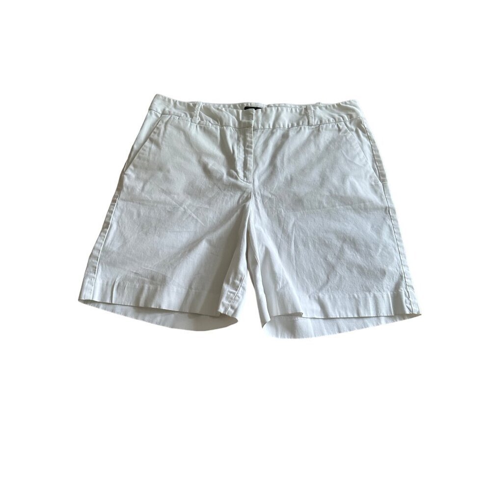 Talbots Women's White Shorts Size 10 Cotton Blend